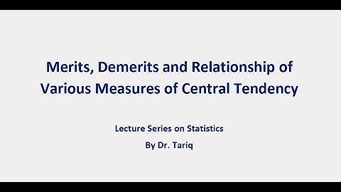 Merits, Demerits and Relationships of Various Measures of Central Tendency