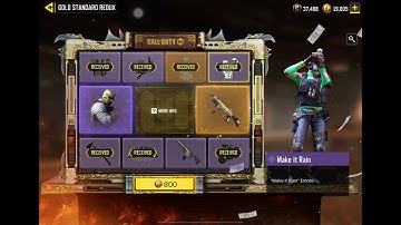 Gold standard redux lucky draw #codm