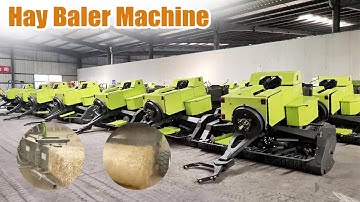 Efficient straw pickup baler working video | Round and square hay bale making machine for silage