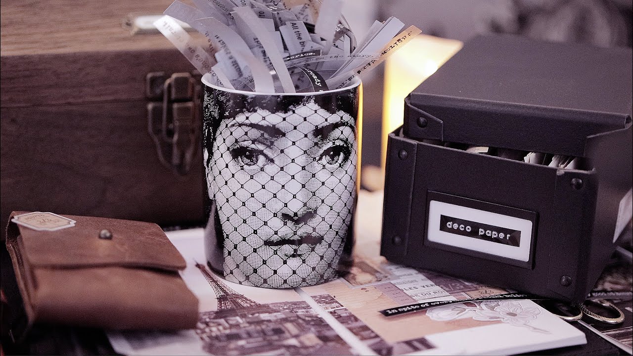 ASMR | Украшаю свой винтажный дневник темой Эйфелевой башни | no talking