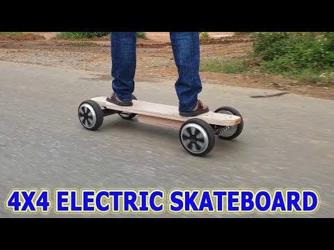 Build A Electric LONGBOARD 4x4 At Home (4WD)