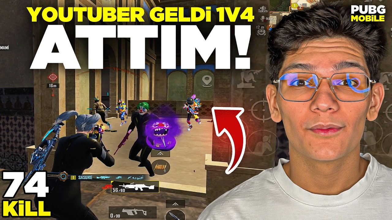 MAÇIMA SAĞLAM ARAP YOUTUBER GELDİ! 74 KİLL ALDIM - PUBG MOBİLE