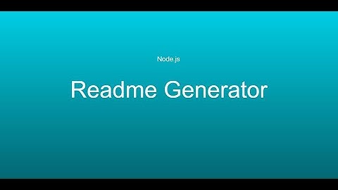 README Walkthrough