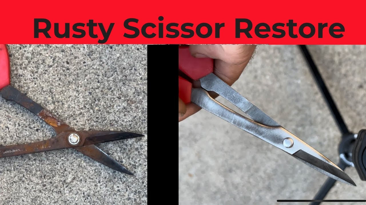 Using Rusty Scissors QUICK and EASY Rusty Scissor Restoration! - YouTube