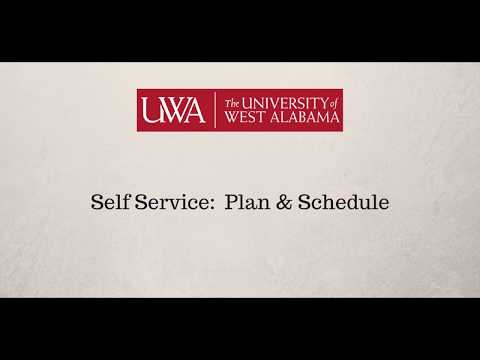 UWA Self Service:  Plan and Schedule