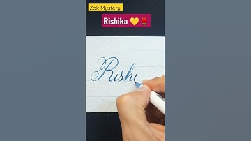 Rishika - Comment your name Calligraphy Writing #shorts #zakmystery #calligraphy #handwriting #name