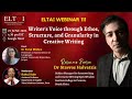 ELTAI Webinar 111 Writer&#39;s Voice Through Ethos, Structure, and Granularity in Creative Writing