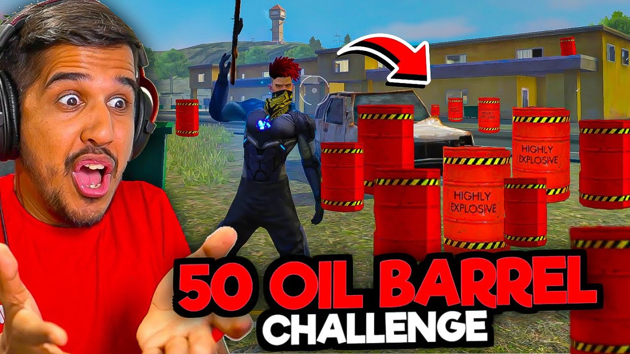 50 Oil Barrel Challenge in Free Fire || Desi Gamers