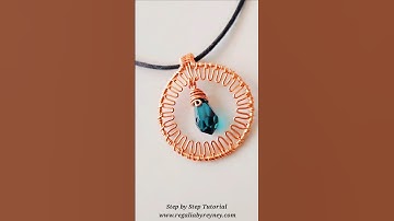 Suns Halo Wire Wrapped Copper Pendant Tutorial | Easy Wire Wrap Jewelry DIY