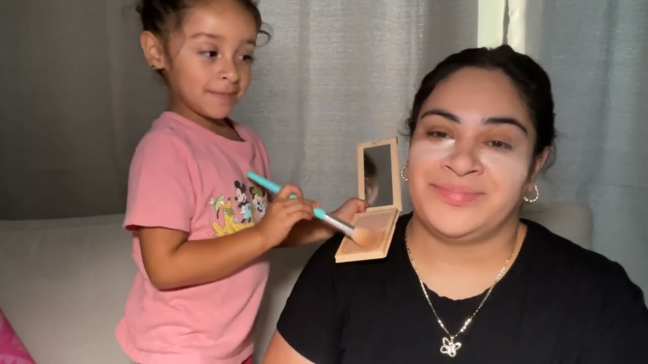 LETTING MY DAUGHTER DO MY MAKEUP!!!