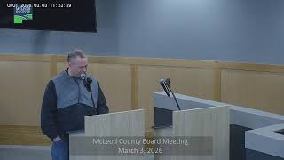 McLeod County Board Meeting March 3, 2026