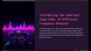 DTMF-Tone Detection Using Goertzel Algorithm