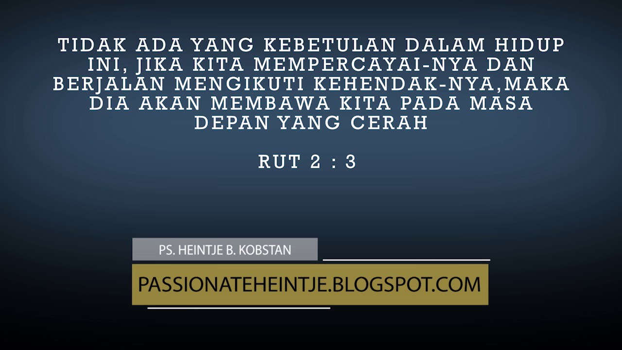 Devotion 589 Adakah Sesuatu Yang Kebetulan Youtube