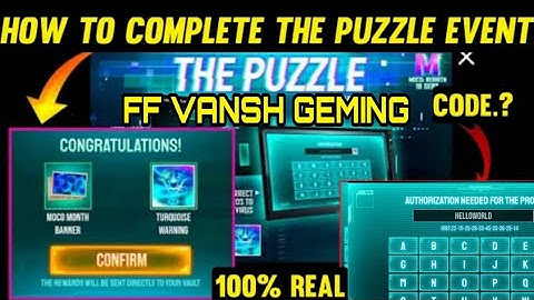 how to complete the puzzle event in free fire with garena #garenafreefire #new_event_free_fire#event