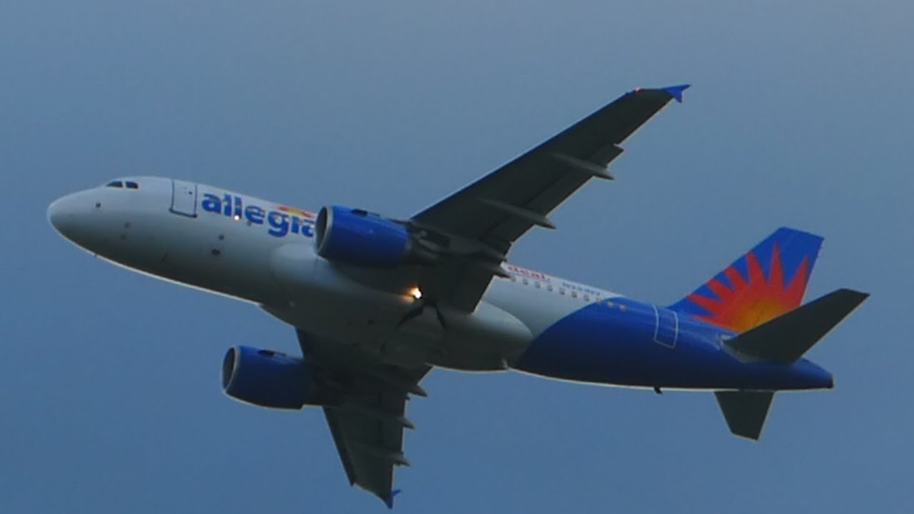 Allegiant Air Airbus A319-111 [N331NV] Takeoff from PDX - YouTube