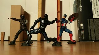 Captain America: Civil War (Predicted fight) - Iron Man vs Captain America & Bucky - Stop-Motion