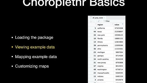 Choroplethr Basics Module 2, Lesson 2: Viewing Example data