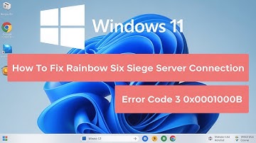 Fix Rainbow Six Siege Server Connection Error Code 3-0x0001000B in Windows 11!