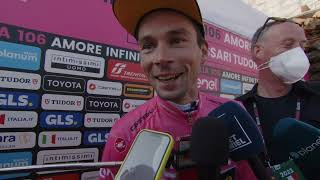 Primož Roglič - Interview at the finish - Stage 20 - Giro d'Italia 2023
