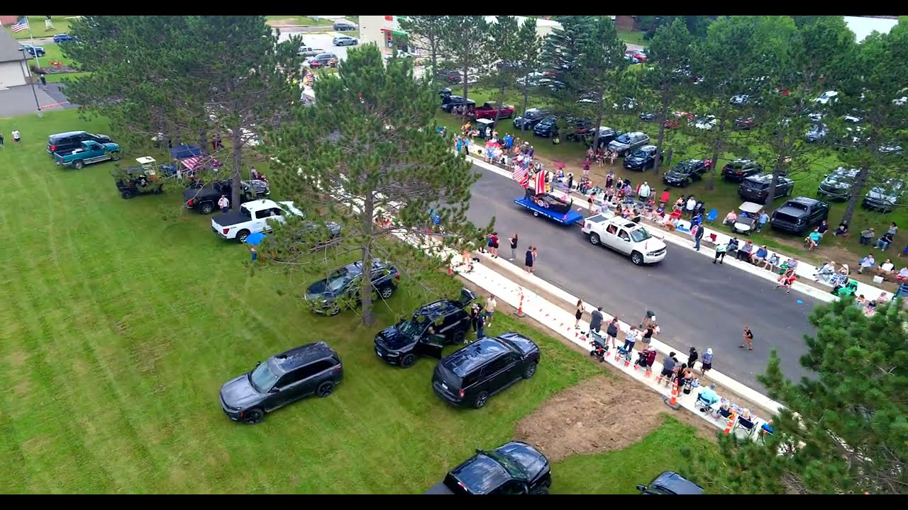 Drone flight around the 70th annual Hoyt Lakes Water Carnival