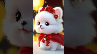 Royal Fluff: The Festive Walk of a Magical Bunny Pup
