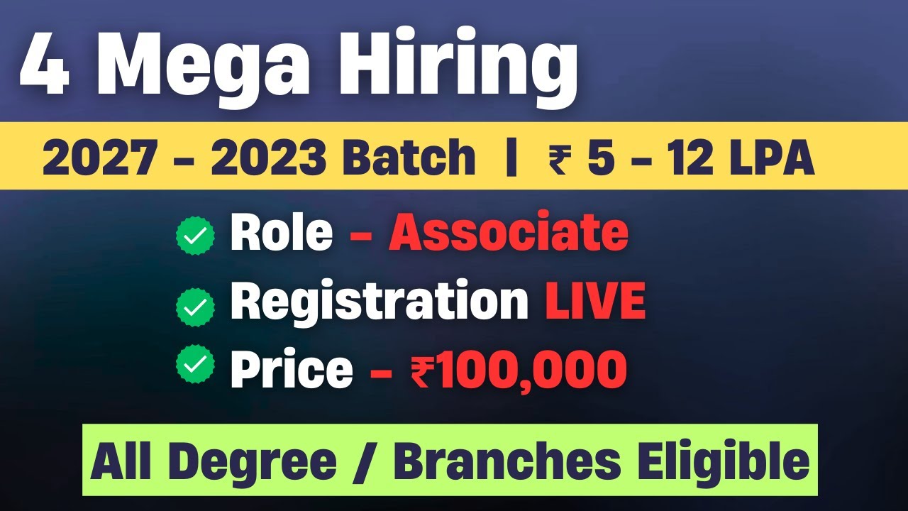 Finally Direct Test Hiring 2024 | Mega Hiring | 2025 batch hiring off ...
