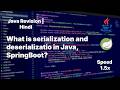 What is serialization and deserializatio in Java, SpringBoot?