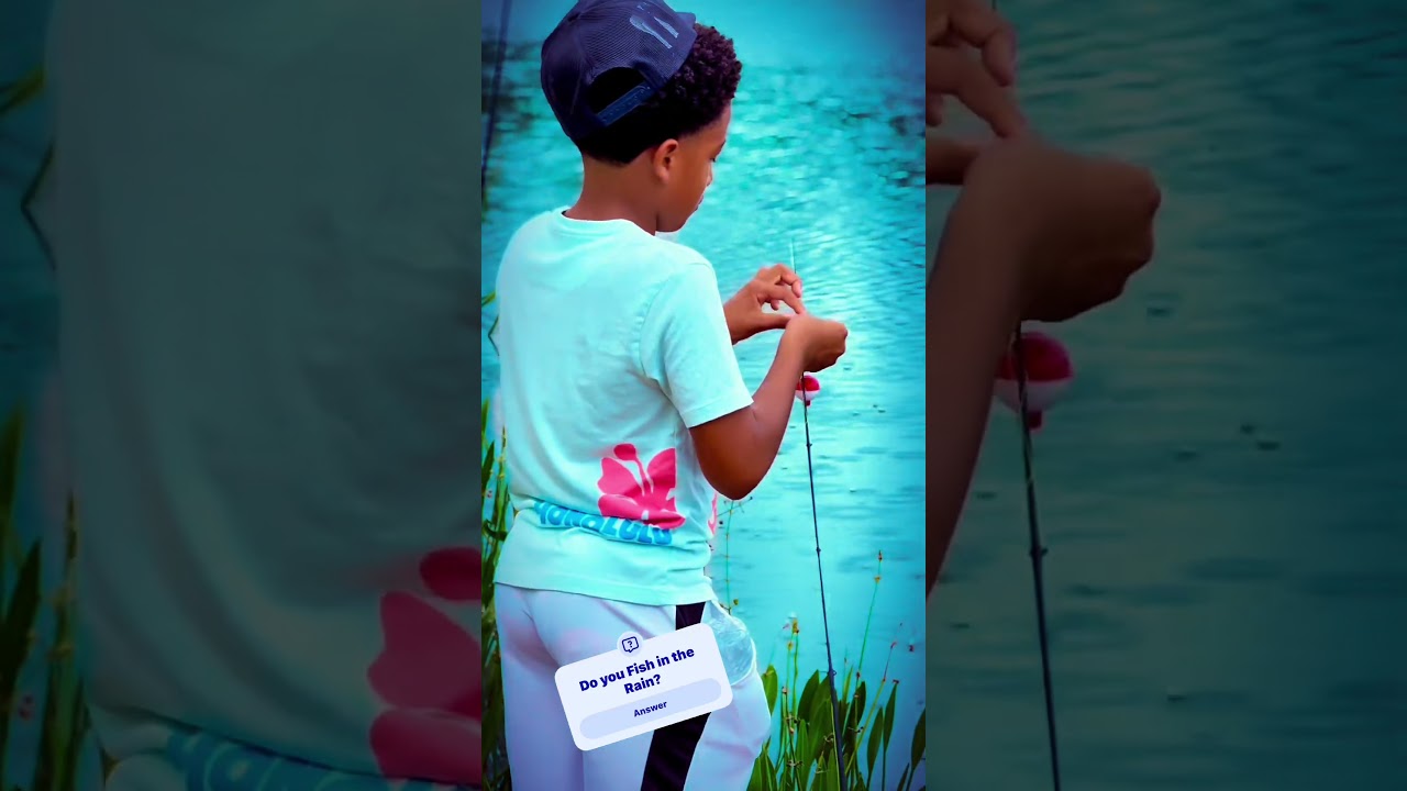 Do you Fish in the Rain or Nah? #fyp #fishing #shorts #shimano