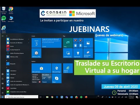 Grabación Juebinar: Traslade su Escritorio Virtual a su Hogar