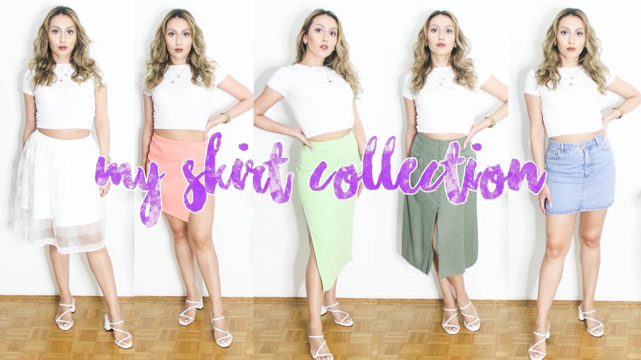 MY SKIRT COLLECTION TRYING ON ALL MY SKIRTS YouTube