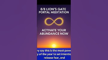 Thumbnail of 8/8 Lions Gate Portal Meditation — Activate Your Abundance Now  #manifestingriches