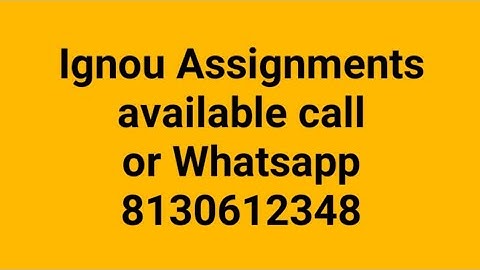 Ignou solved assignment BGYET 141