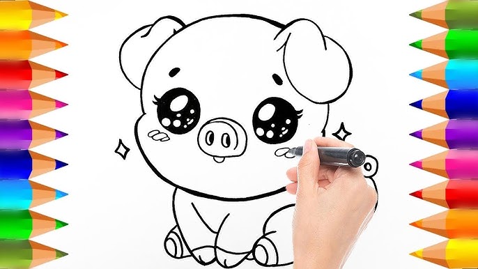 Cómo dibujar Un Cerdito Kawaii Super Tierno | Dibujos para niños - YouTube c-mo-dibujar-un-cerdito-kawaii-super-tierno-dibujos-para-ni-os-youtube