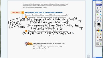 2.4 Example 3   Analyze the truth value of a biconditional statement