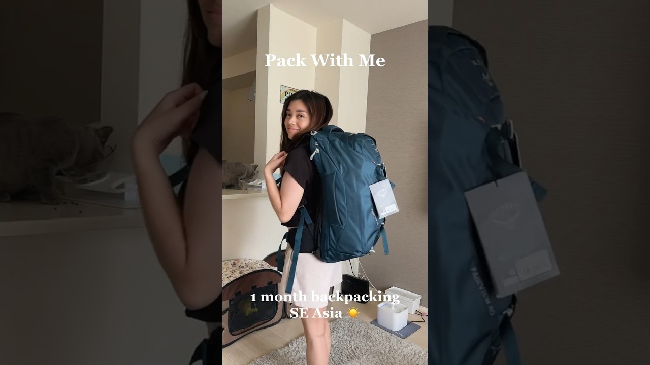Pack with me for a 1 month trip to Southeast Asia! #travel #travelling #backpacking #southeastasia
