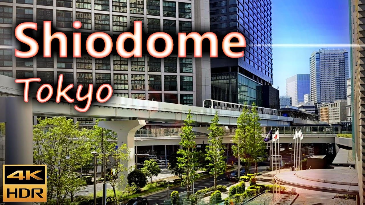 Shiodome 汐留 Sio-Site, one of the most modern and futuristic areas in Tokyo / Tokyo, Japan / 4K HDR
