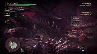 【MHW：IB：特別任務：黒龍ミラボレアス：シュレイド城：EXエスカドラβ：寂滅の一節【魂】♡】黒龍ミラボレアス戦 狩猟笛視点 21’ 04” 20（狩猟笛・スラアク・大剣・太刀）♡←ふふ