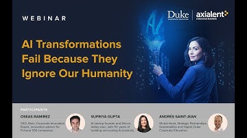 Webinar: AI Transformations Fail Because They Ignore Our Humanity - Sept 10
