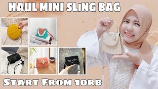 SHOPEE HAUL MINI SLING BAG ALA KOREA || Murah meriah