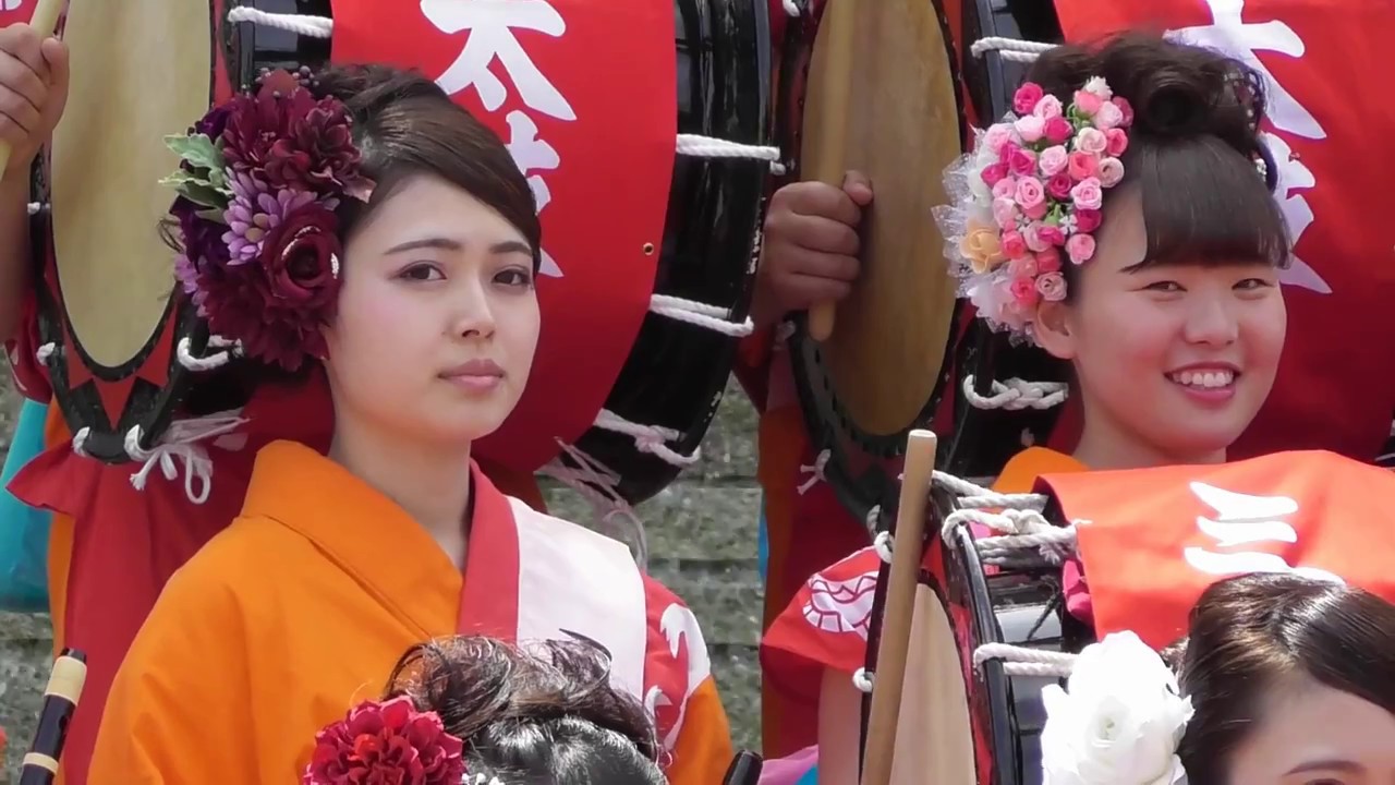 盛岡さんさ踊り ミスさんさ ミス横笛 ミス太鼓さんたちの記念撮影の様子 ズーム視点版 Youtube