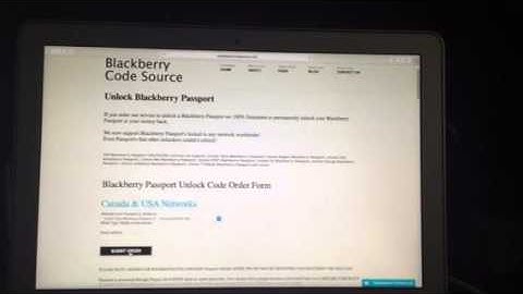 Unlocking a Blackberry Passport