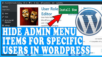 How to Hide Admin Menu Items for Specific Users in WordPress?