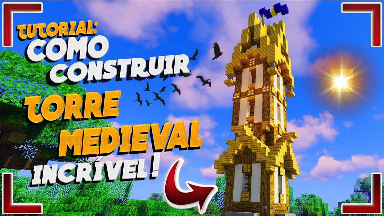 🗼😍︱Como construir uma TORRE MEDIEVAL no MINECRAFT - YouTube