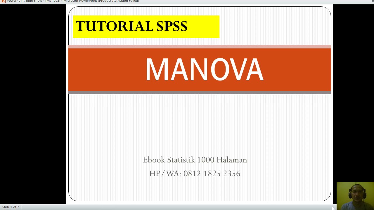 SPSS MANOVA MULTIVARIAT ANALYSIS OF VARIANCE - YouTube