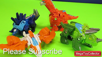 Opening 4 Dinosaur Transformer Rescue Bots Playskool Heroes