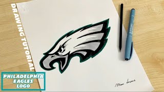How to draw Philadelphia Eagles logo /