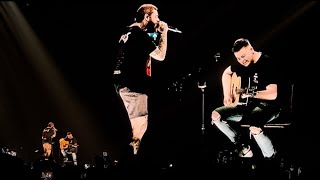 Post Malone brings out a lucky fan to play &#39;Stay&#39; with him on the guitar at The O2 Arena  - 4K 60fps