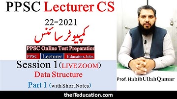 PPSC Test Preparation for Lecture Computer Science - data structure part 1