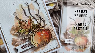 Lust Eine Herbstkarte Mit Aquarell, Embossing Und Glitzer Zu Basteln?