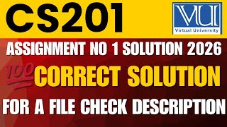 Cs201 Assignment 1 solution 2026 